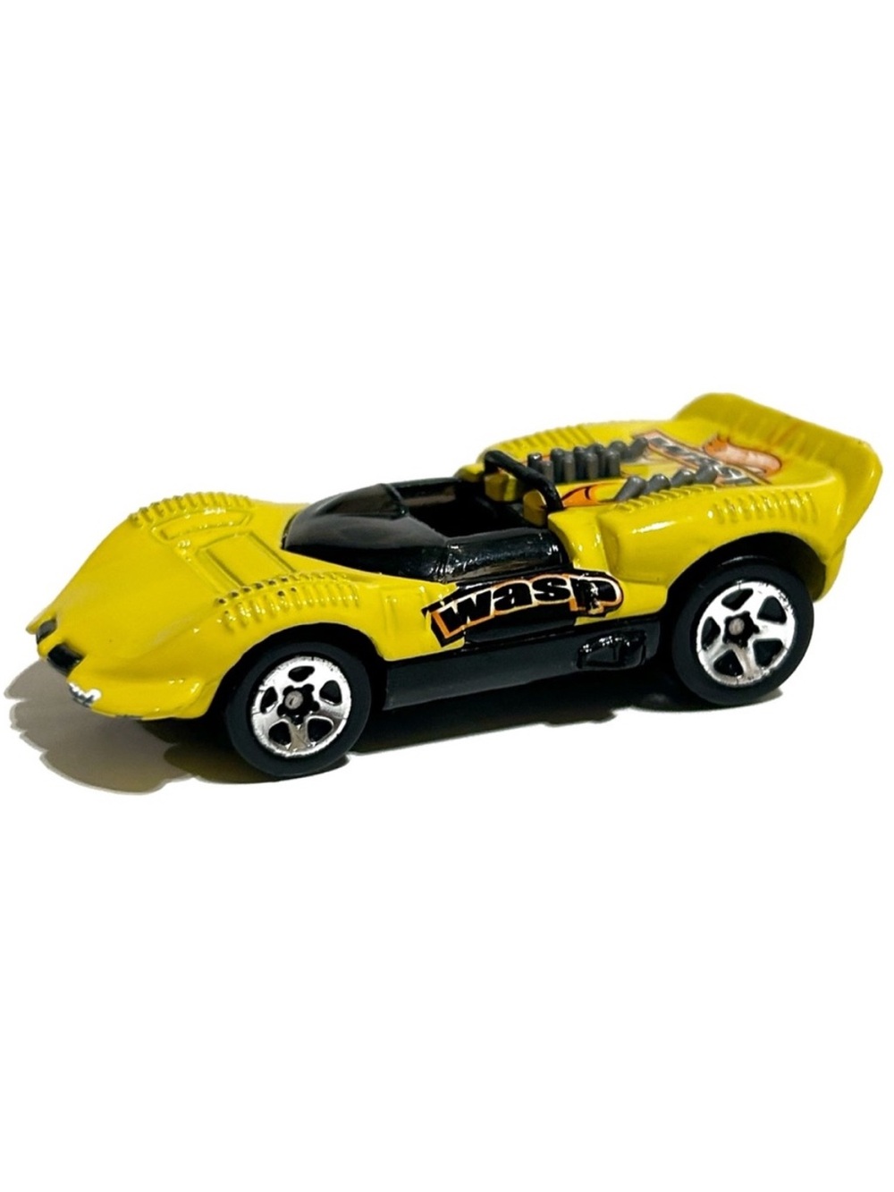 Vintage 1997 Hot Wheels Yellow Black Chaparral 2 Wasp Diecast Model Toy Car 1:64